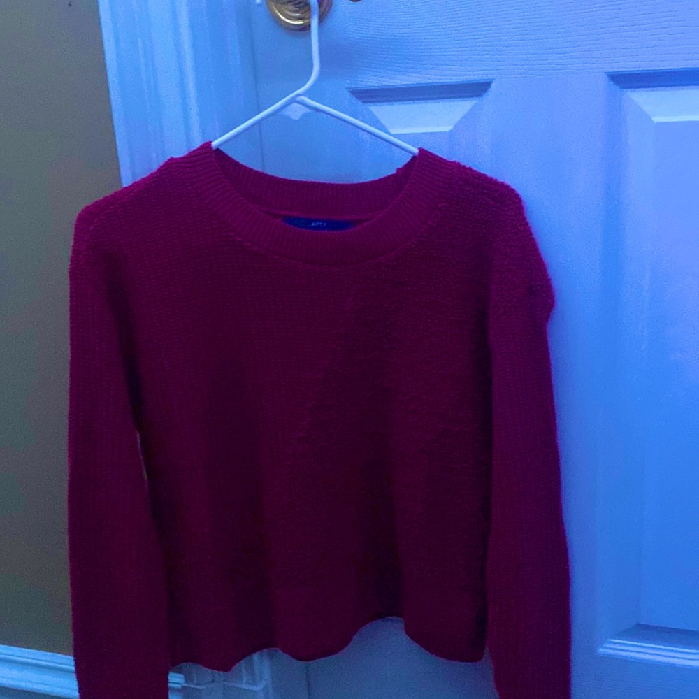 Fuzzy magenta sweater